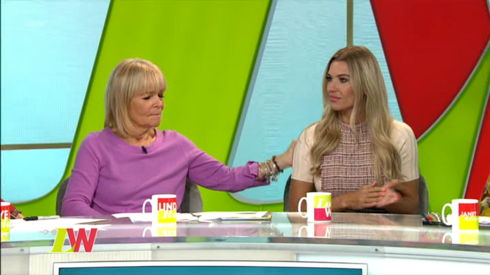  She was comforted by Linda Robson as she spoke on the show