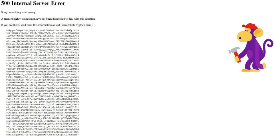  YouTube was down for more than an hour with users seeing this error message on the page