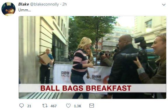  Twitter user Blake Connolly shared BBC Breakfast's cheeky caption