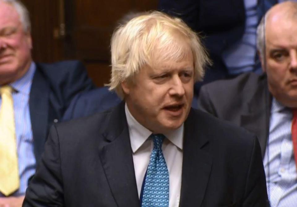  Boris Johnson also hit out at the PM's Brexit plan during the Commons debate