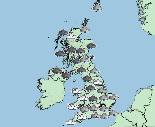  The storm is set to bring heavy downpours and gale force winds by midweek