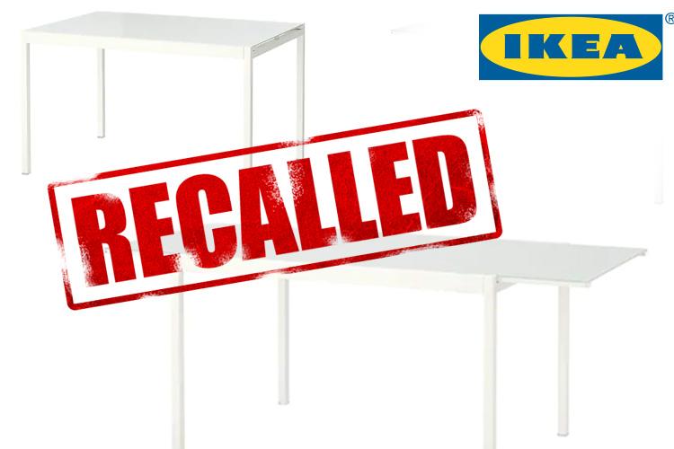  Ikea has recalled white extendable tables over fears they could collapse and cause injury