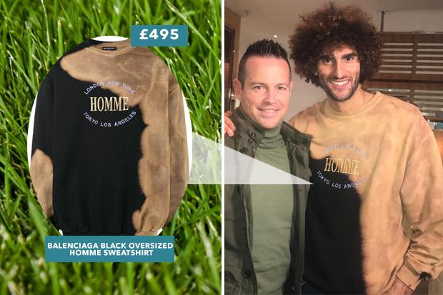  Marouane Fellaini loves wearing his Balenciaga oversized sweatshirt