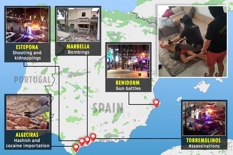  A wave of bombings, assassinations and shootings have ripped through the Spanish coastline in recent months