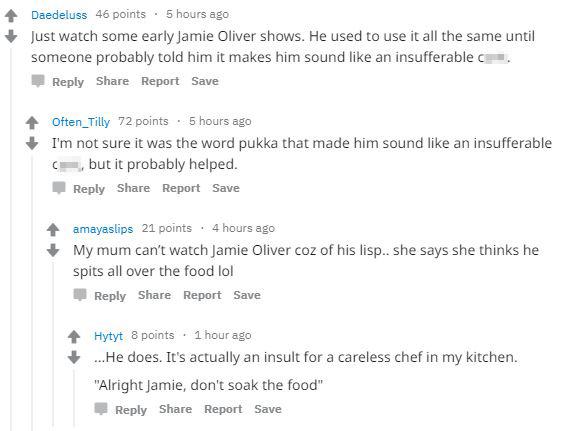  The thread quickly turned into an attack on the chef