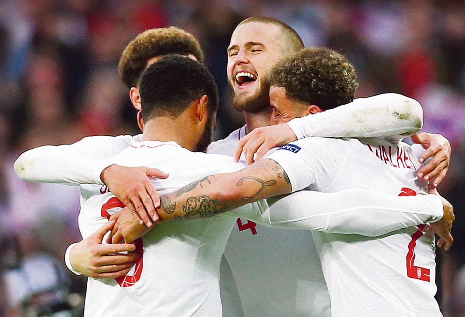 Eric Dier leads the celebrations as England deservedly reverse their World Cup semi-final defeat