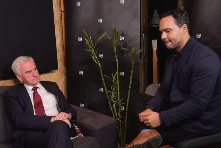  Mr Bastani interviewed Shadow Chancellor John McDonnell in September