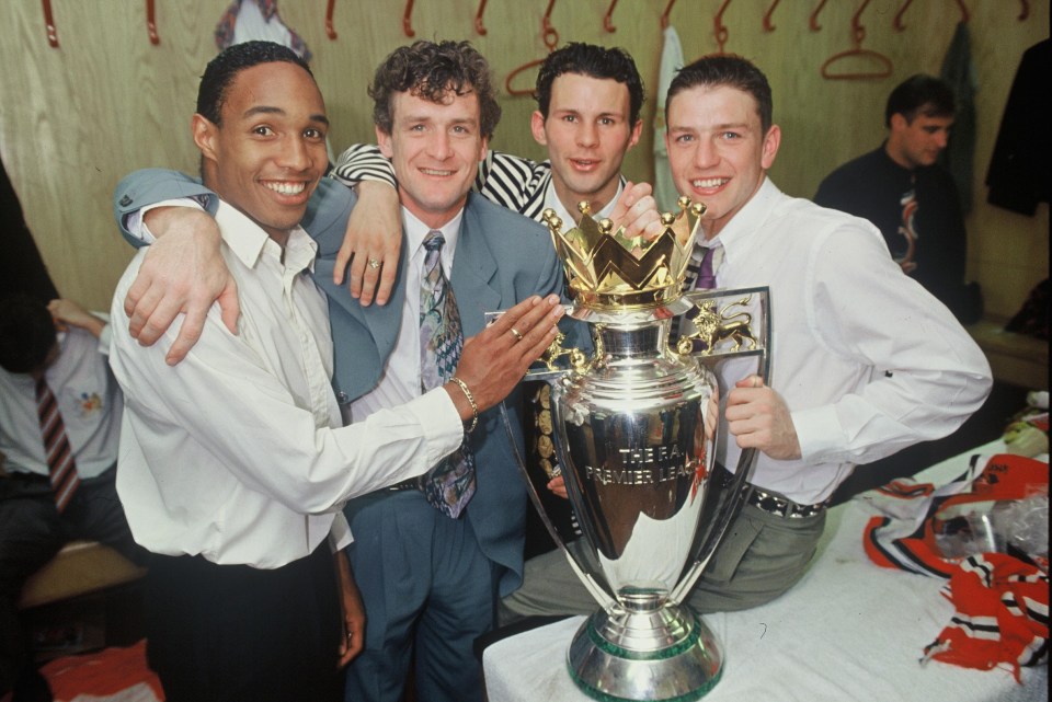 Paul Ince won two Premier League titles at Manchester United with Mark Hughes, Ryan Giggs and Lee Sharpe in the early 1990s