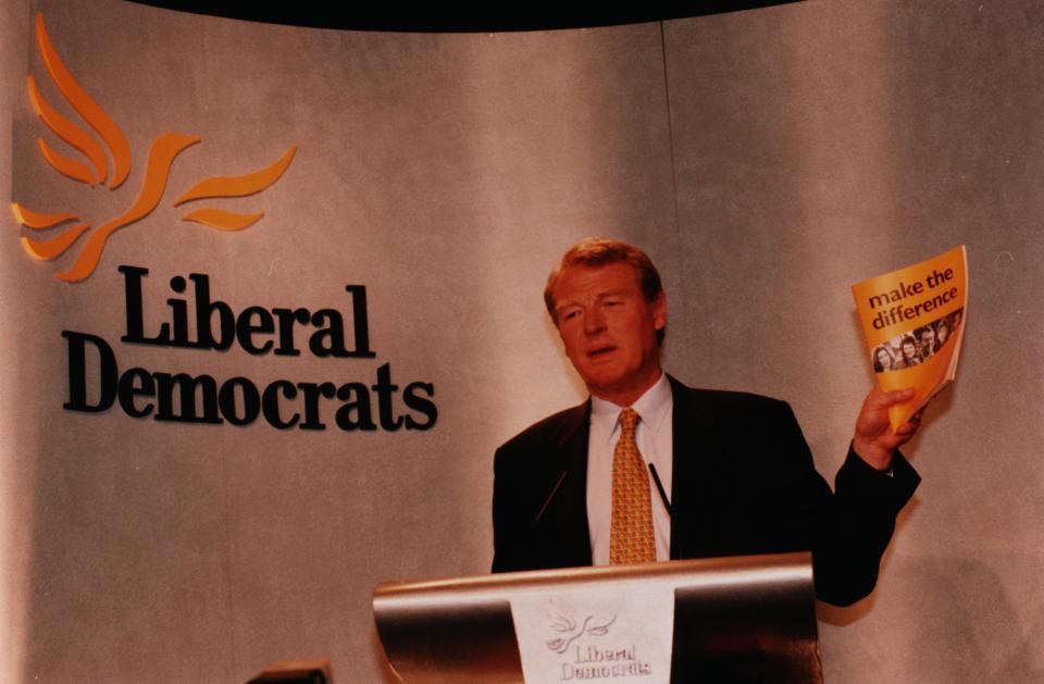  Lord Ashdown pictured when he was leader of the Lib Dems