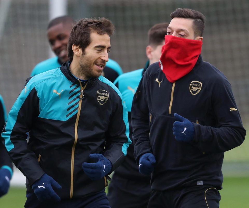  Flamini and Ozil spent three seasons together at Arsenal before the Frenchman left for Crystal Palace