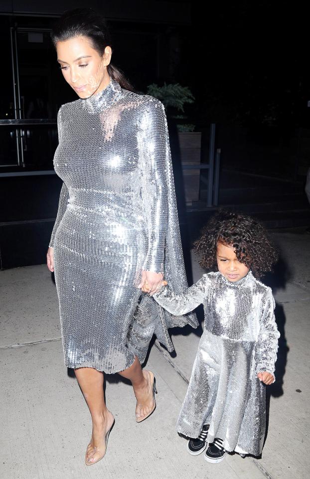  Kim and North are also fans of twinning and loved to step out in sequins together