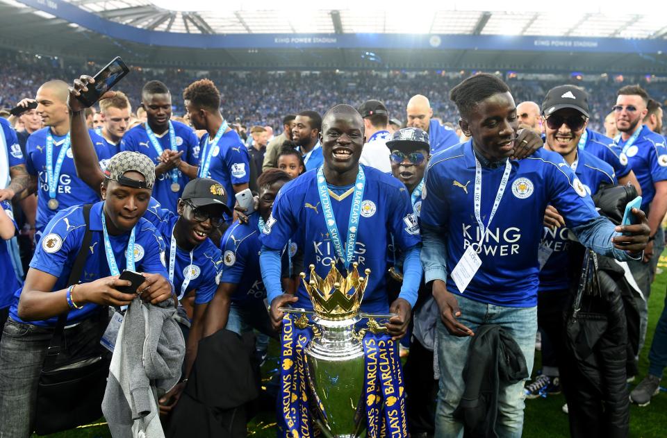  Kante has won two Premier League titles while playing in holding midfield