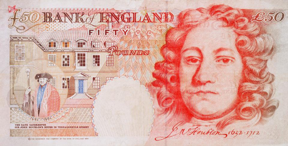  A $50 note featuring John Houblon