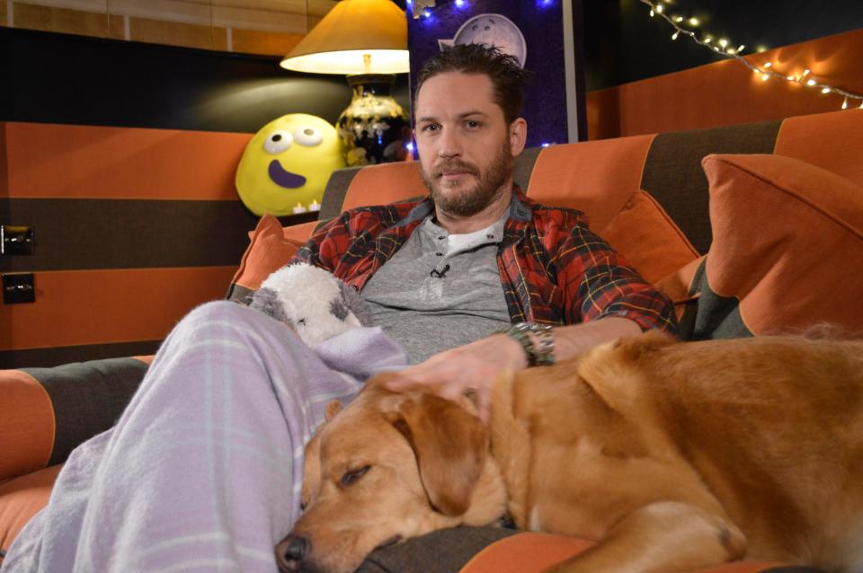  Tom Hardy was also joined by his dog in the segment