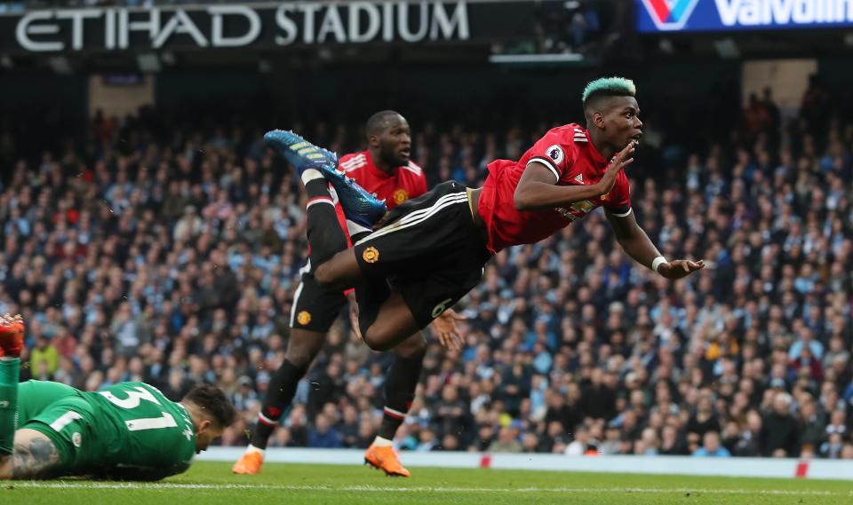  Paul Pogba inspired Manchester United to a derby win last season