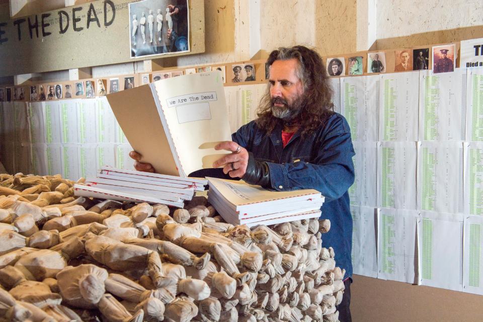  The project has taken Rob five years to complete- he has made a shroud for every single British and Commonwealth soldier who died at the Battle of the Somme