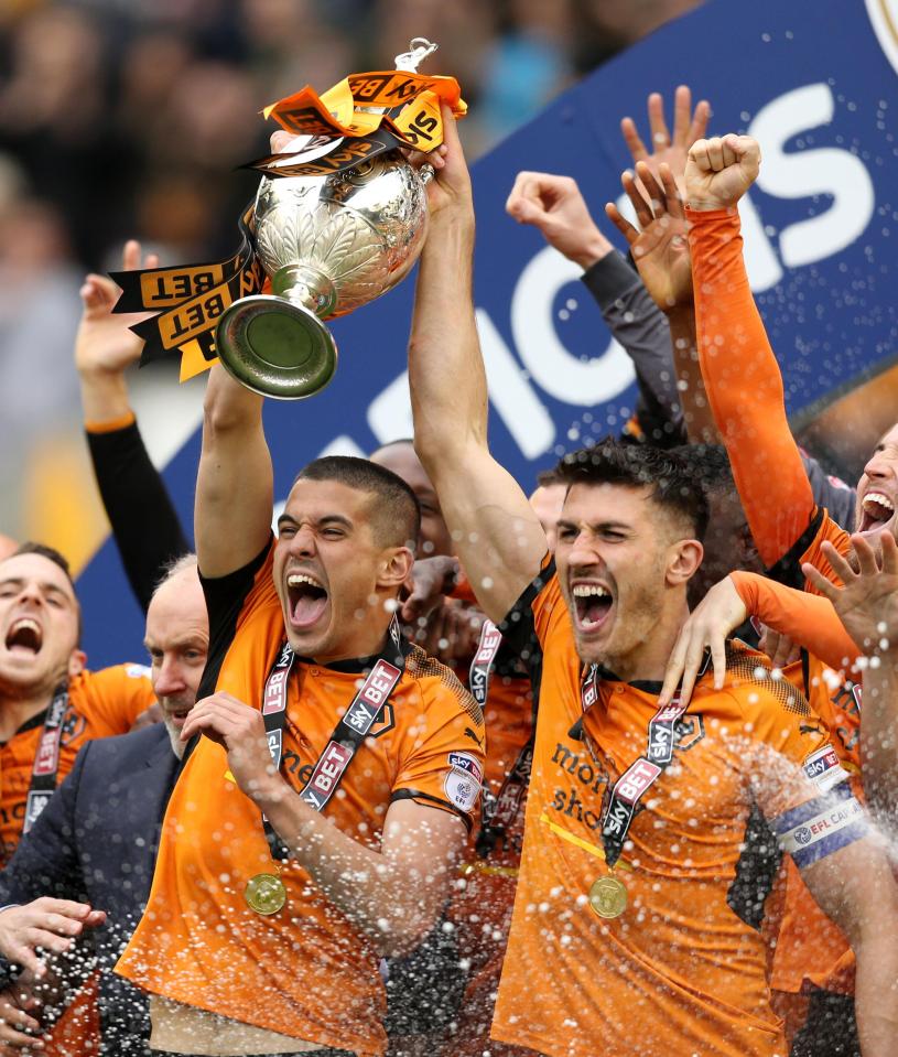  Conor Coady and Danny Batth lifted the trophy together at the end of last season