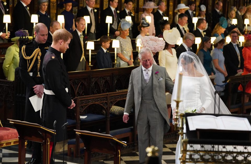  Charles walked Meghan Markle down the aisle when her father, Thomas Markle, was unable to attend the day