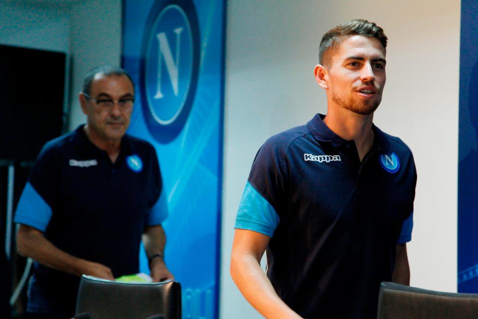  Sarri and Jorginho were close cohorts during their spell together at Napoli