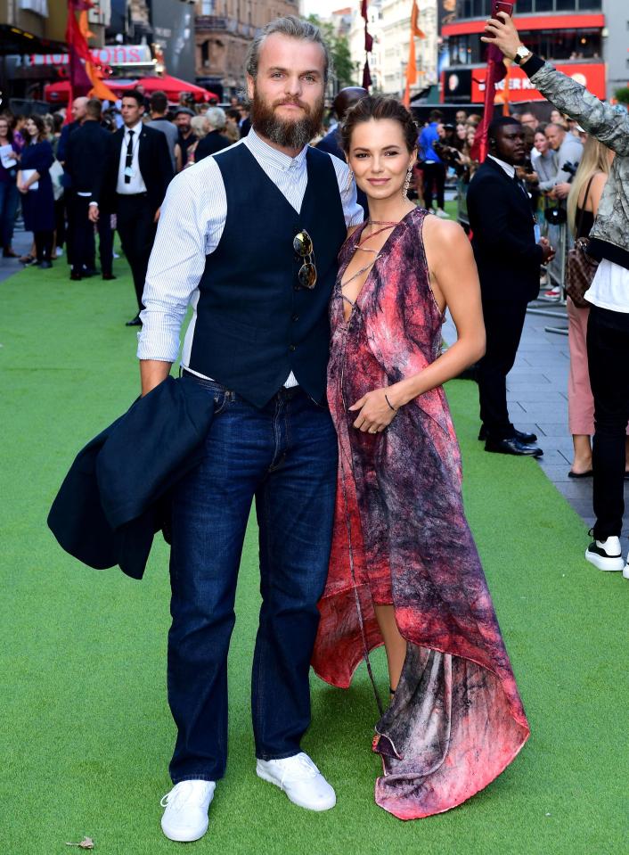  Kara and her fiancé Marius Jensen at the premiere of The Festival in Leicester Square