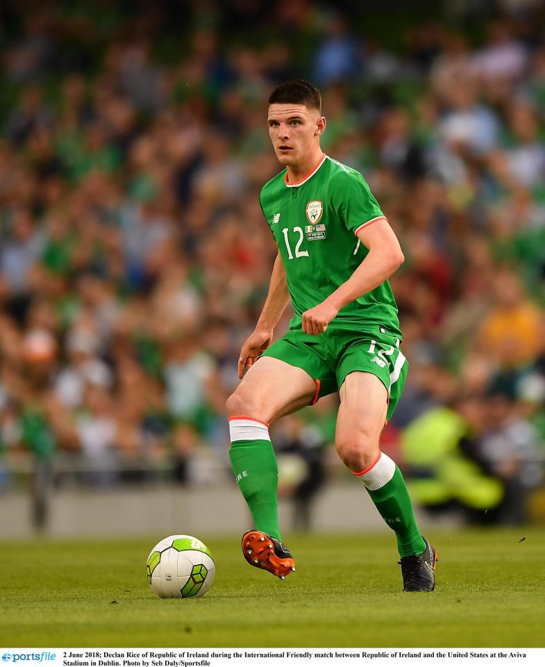  Rice is yet to decide whether to represent Republic of Ireland or England