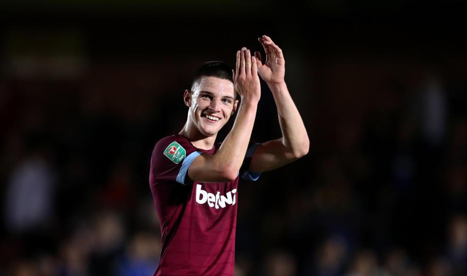  Rice has been one of the stars of West Ham's season