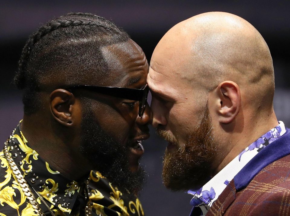  Deontay Wilder and Tyson Fury face each other in LA next Saturday