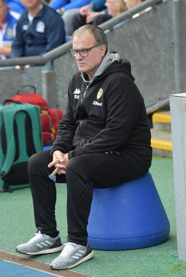  The Irish youngster even had the blue bin that the legendary former Argentina boss uses for Leeds games