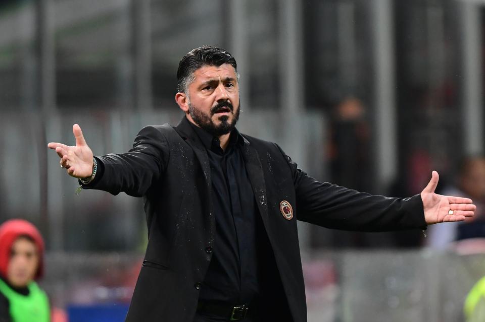  AC Milan boss Gennaro Gattuso is under huge pressure