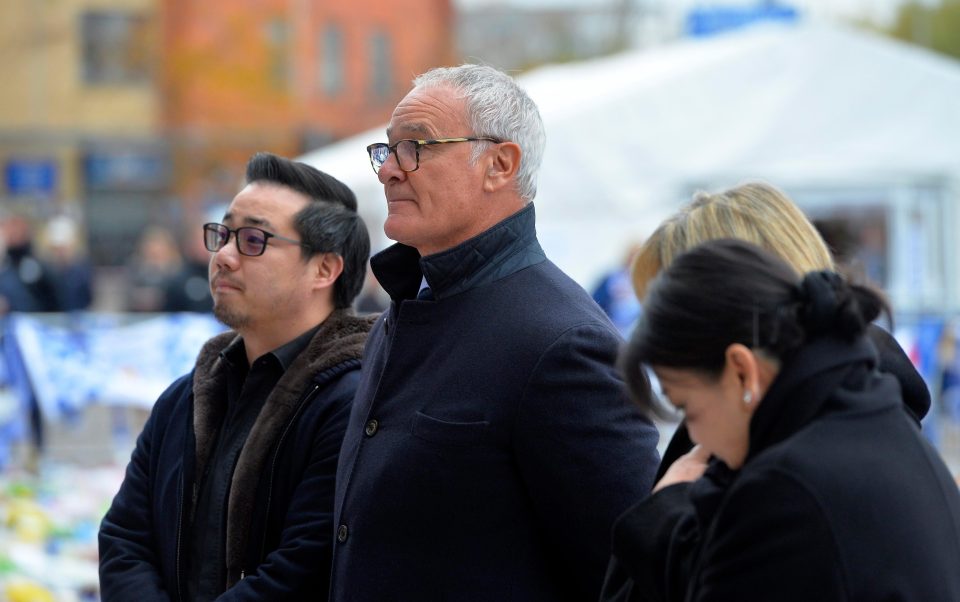  The Italian was joined by his wife Rosanna, plus Srivaddhanaprabha's son Aiyawatt and wife Aimon, at the memorial