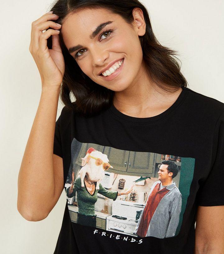  One of the T-shirts shows the hilarious moment Monica got a turkey stuck on her head