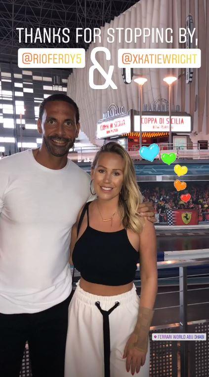  Kate Wright and her now fiance Rio Ferdinand cuddle up on holiday before her engagement