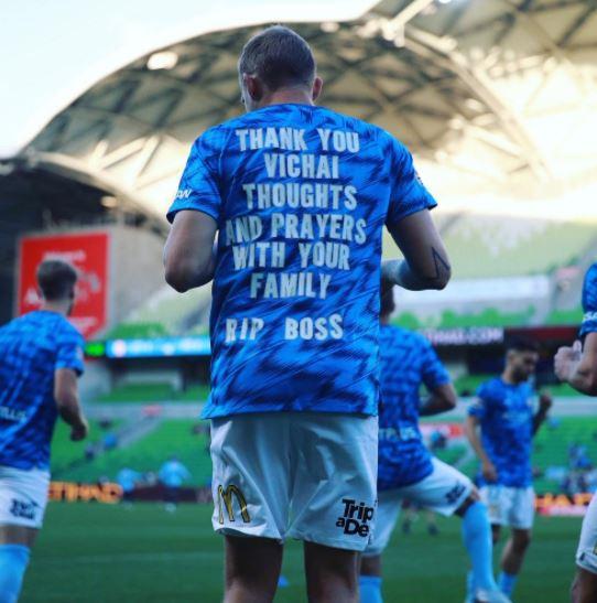  Ex-Foxes defender Ritchie De Laet wore a top with his own personal message