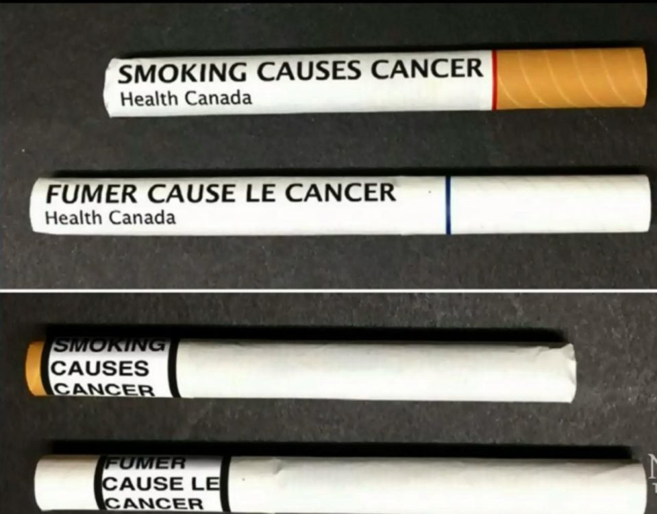  Canada could become the first nation to print health warnings on individual cigarettes