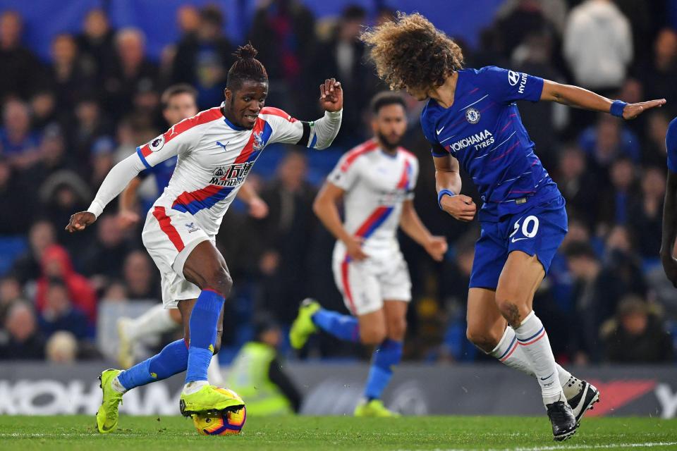  Wilfried Zaha caused Chelsea problems on Sunday afternoon