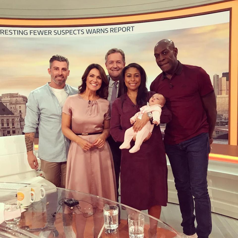  Bruno, right, recently appeared on Good Morning Britain with Rachel, her husband Bobby and Amaya