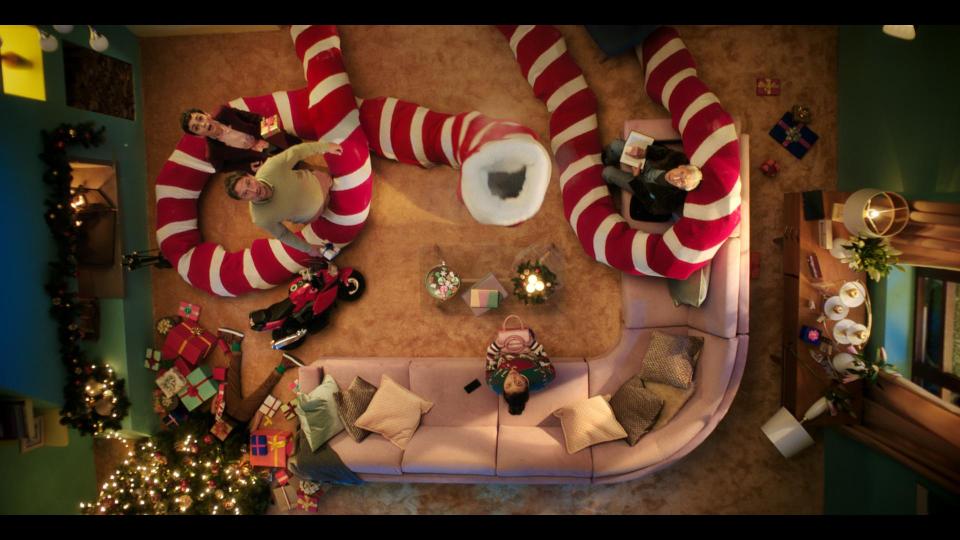  The stocking is too big to fit in one family's home in this year's Christmas advert