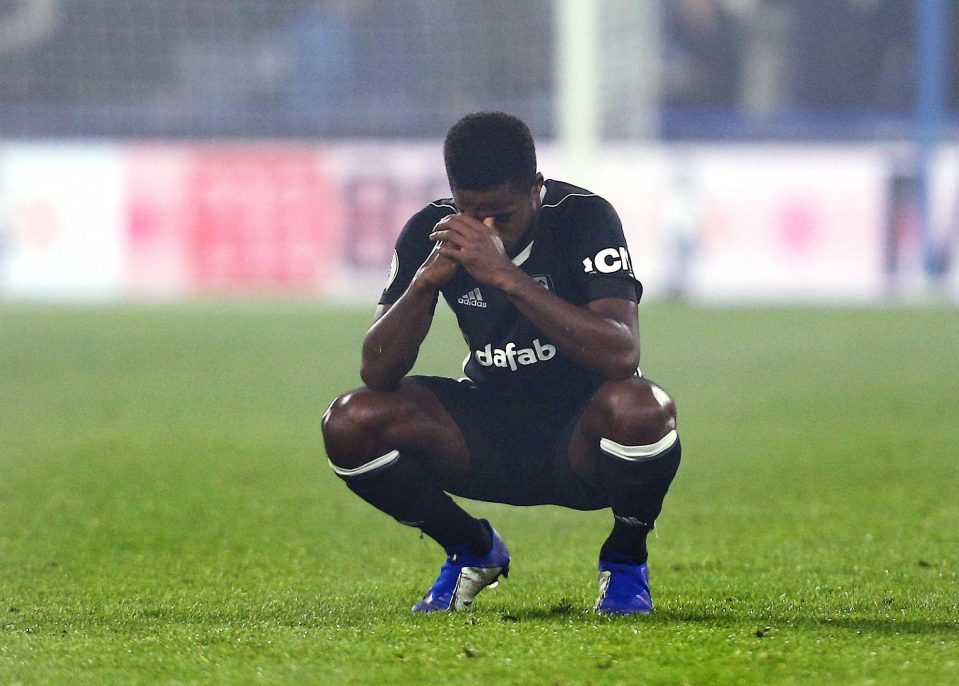  Ryan Sessegnon looked desolate after last night's loss to Huddersfield