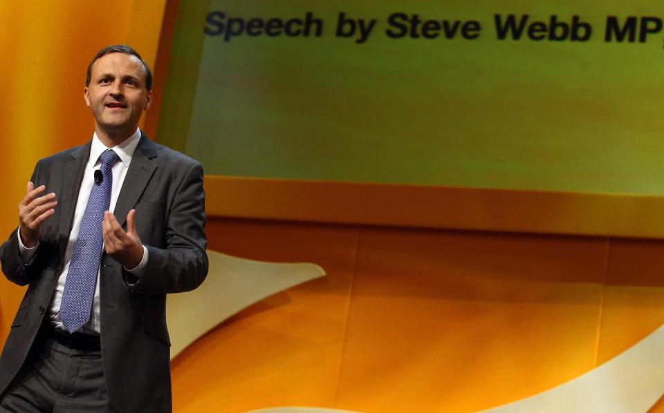  Lib Dem Pensions Minister Steve Webb said the 'tax' was an example of a 'strange set of priorities'