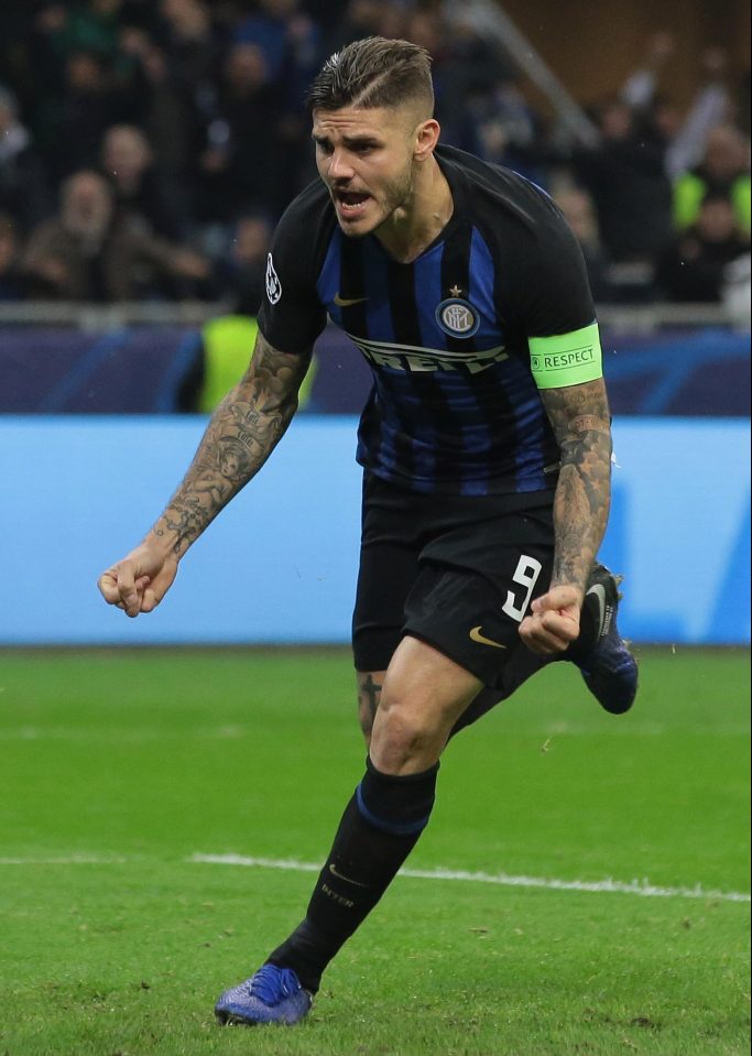  Mauro Icardi has three goals in four Champions League games this season