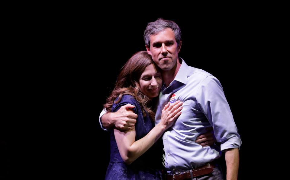  O'Rourke and his wife Amy Sanders pictured at his election party in Paso, Texas