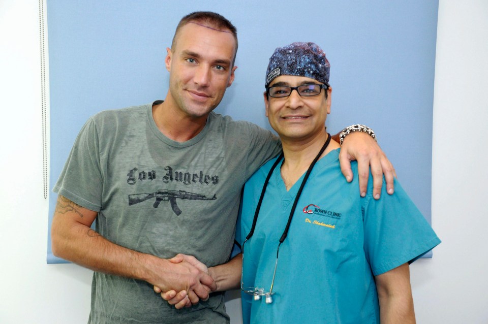 Dr Shahmalak’s celeb clients include Calum Best