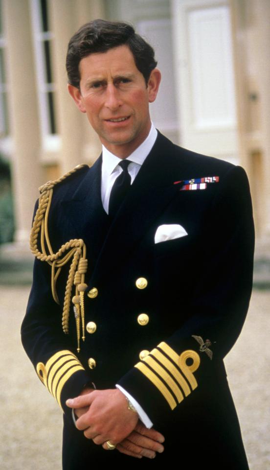  1988: Charles in his new Royal Navy captain's uniform on his 40th birthday