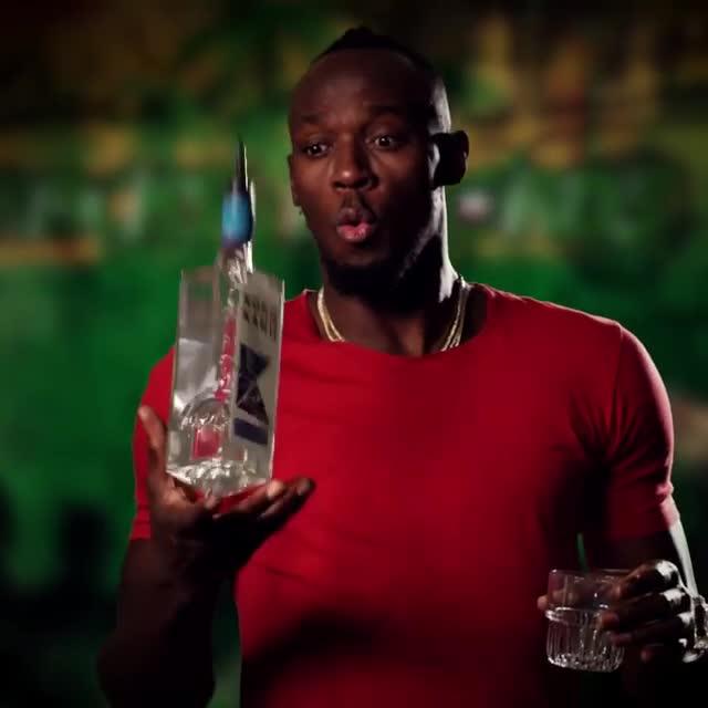  Bolt mixing cocktails in a promo for the restaurant