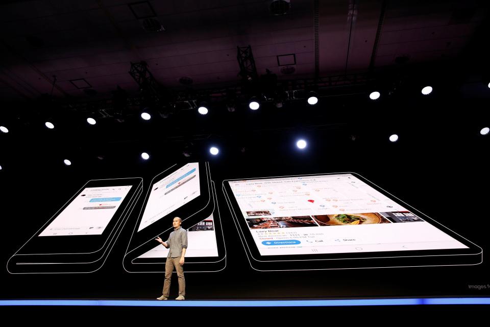  Carrying around a tablet just got way easier – because Samsung's gadget flips down to a small smartphone-sized package