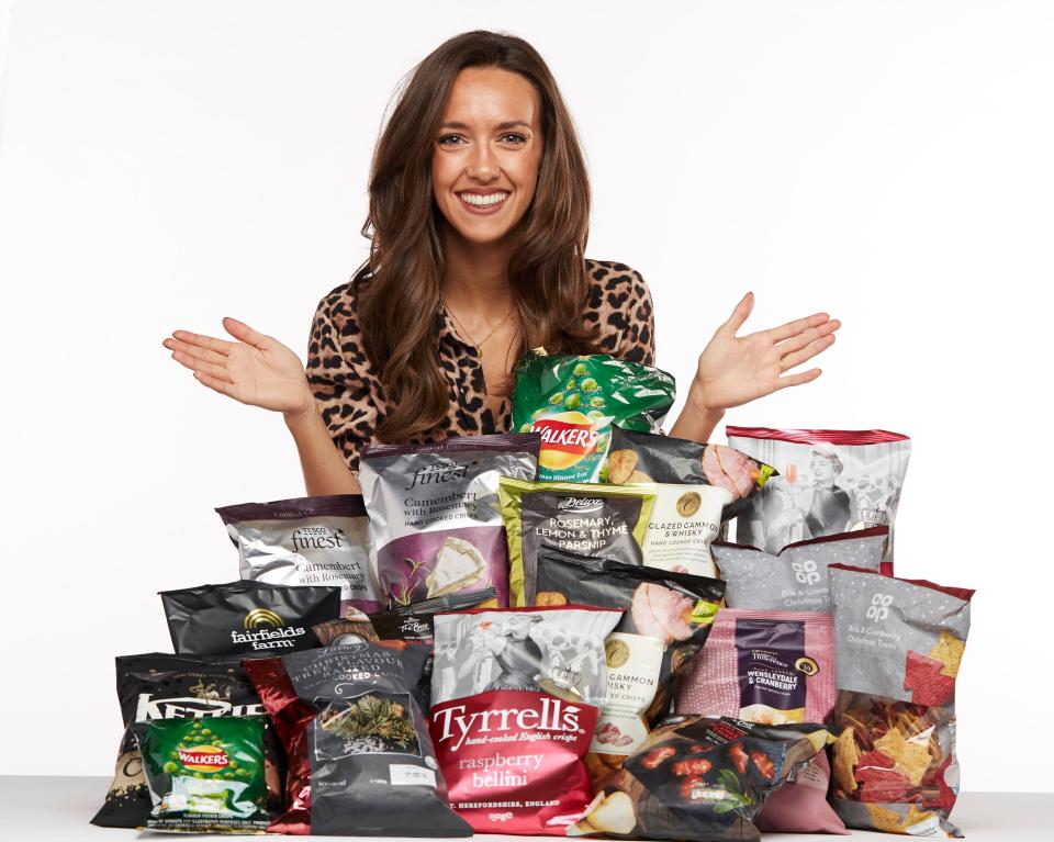  Jenny tried out 12 packets of crisps to see test which would come out on top