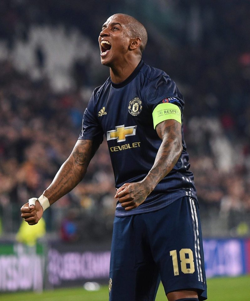  Ashley Young has been playing in place of Antonio Valencia at Manchester United