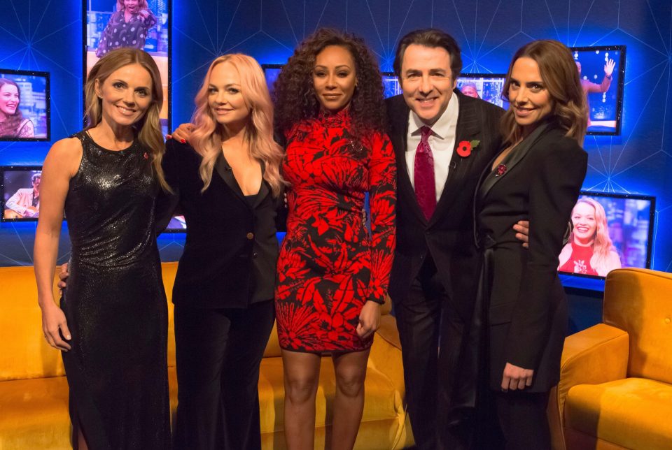  The Spice Girls will join Jonathan Ross on his show on Saturday night