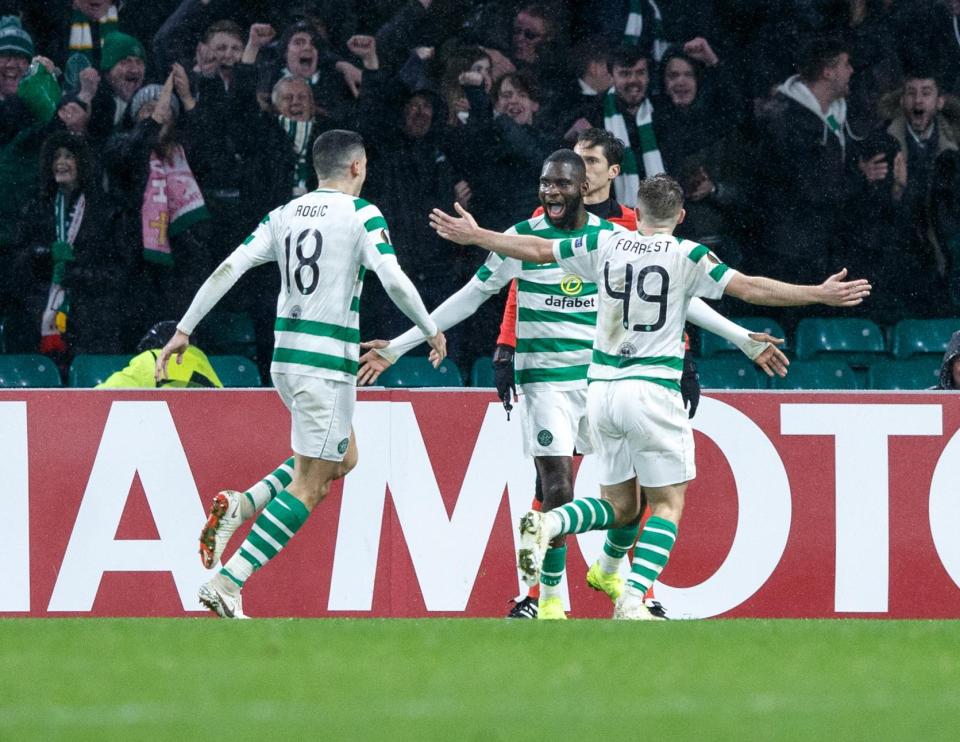  The Hoops beat RB Leipzig 2-1 after goals from Kieran Tierney and Odsonne Edouard