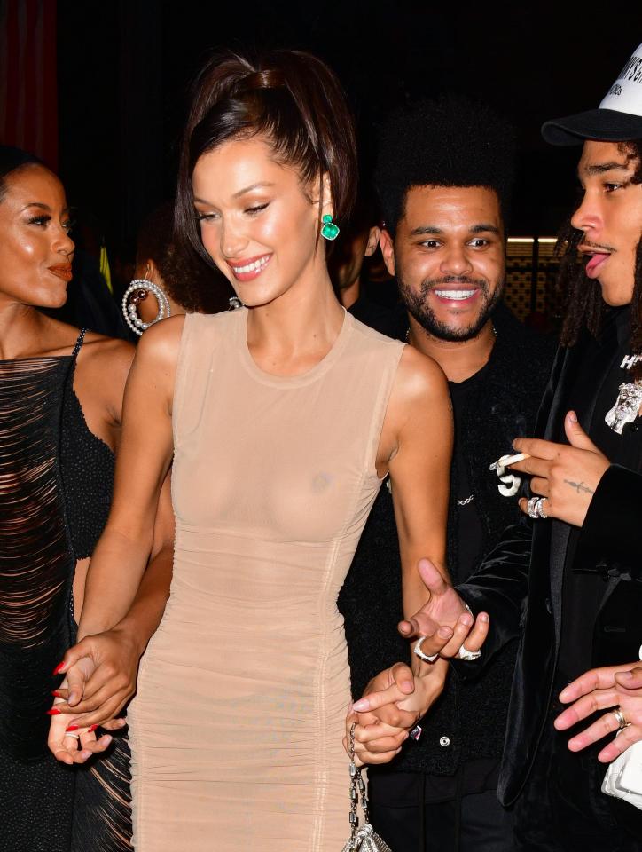  Bella stunned in a see-through dress when leaving the Victoria's Secret afterparty